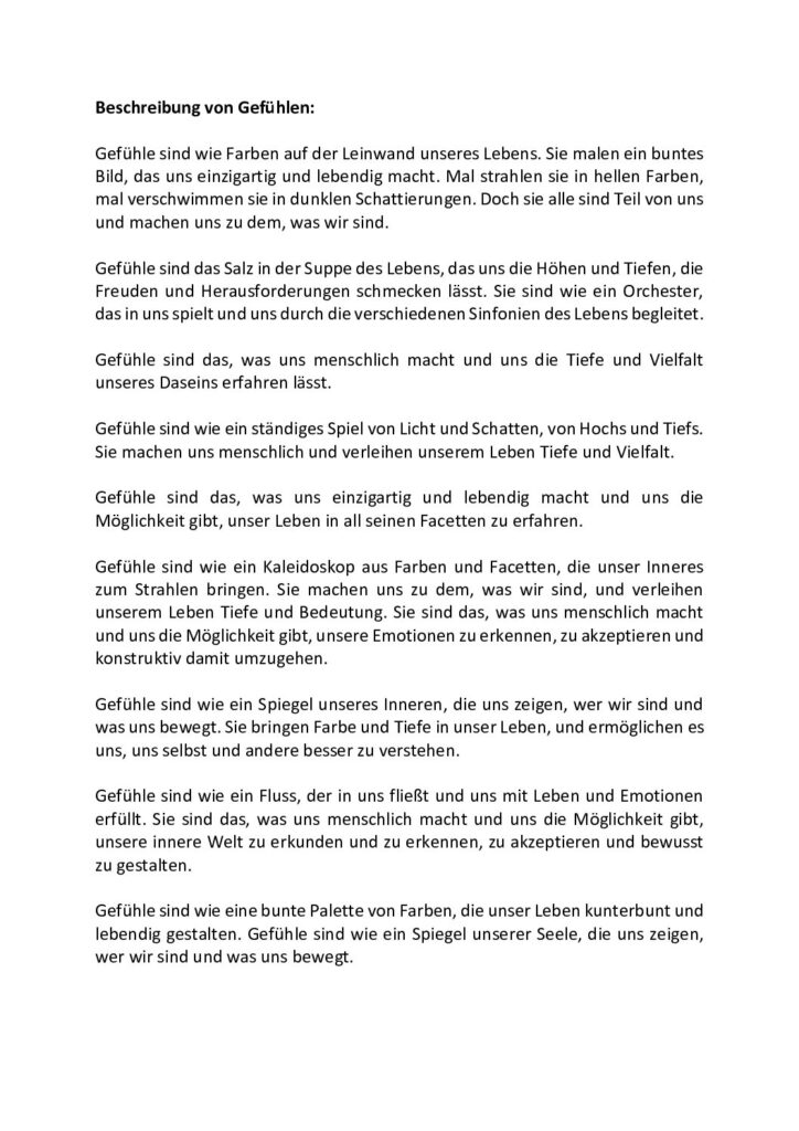 thumbnail of Beschreibung von Gefühlen