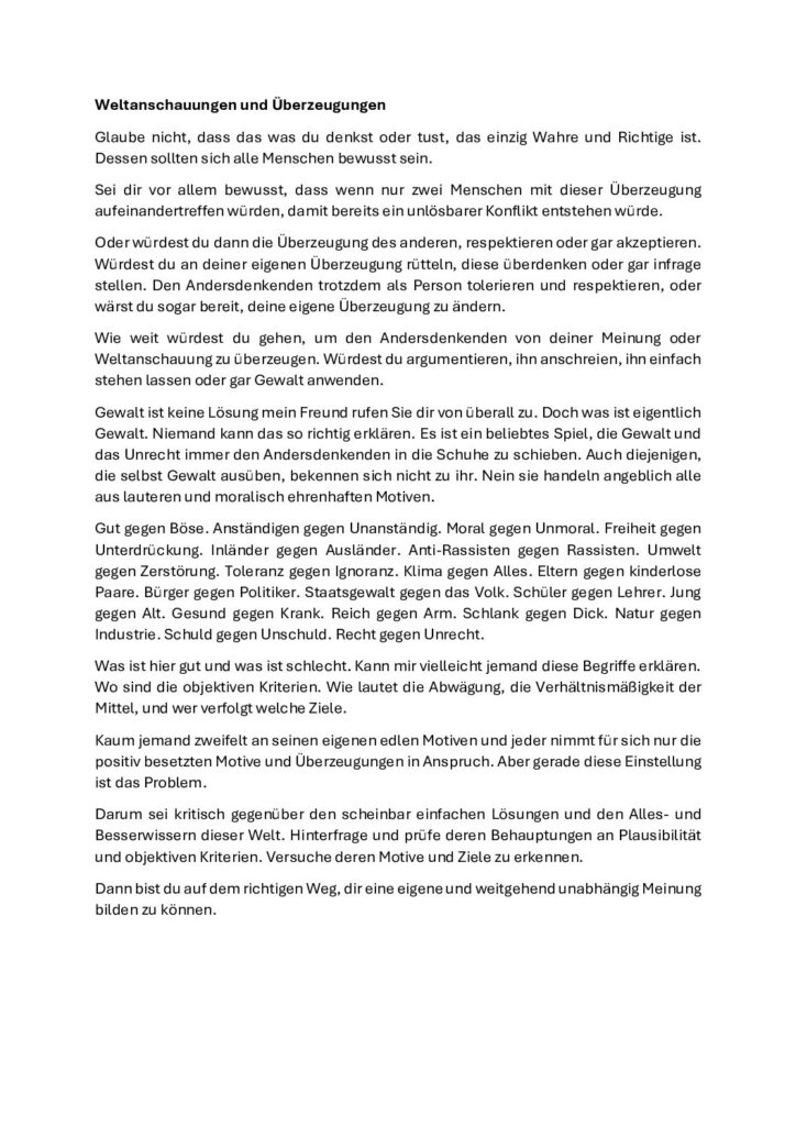 thumbnail of Überzeugungen und Meinungen