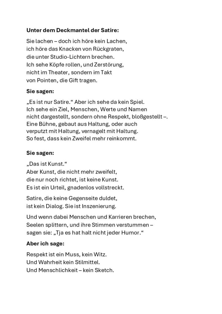 thumbnail of Unter dem Deckmantel der Satire