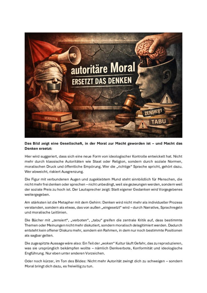 thumbnail of Autoritäre Moral ersetzt das Denken